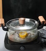قابلمه پیرکس شعله مستقیم دسته چوبی arow ترکیه - تصویر 2