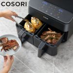 ایرفرایر دوقلو کوسوری امریکا با المنت بالا و پایین و دریچه بازدید برند COSORI مدل Dual air fryer CAF-R901 with clear window - تصویر 14