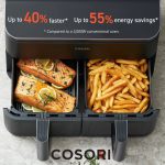 ایرفرایر دوقلو کوسوری امریکا با المنت بالا و پایین و دریچه بازدید برند COSORI مدل Dual air fryer CAF-R901 with clear window - تصویر 12