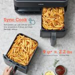 ایرفرایر دوقلو کوسوری امریکا با المنت بالا و پایین و دریچه بازدید برند COSORI مدل Dual air fryer CAF-R901 with clear window - تصویر 11