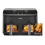 ایرفرایر دوقلو کوسوری امریکا با المنت بالا و پایین و دریچه بازدید برند COSORI مدل Dual air fryer CAF-R901 with clear window - تصویر 2