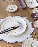 سرویس غذاخوری و صبحانه خوری گل بنفش  محصول ترکیه - تصویر 9