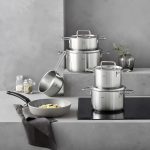 سرویس قابلمه استیل 9 پارچه فیسلر مدل PURE STEEL - تصویر 2
