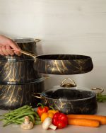 سرویس قابلمه 9 پارچه گرانیتی ماربل  محصول paçi ترکیه سری GAMEO - تصویر 2