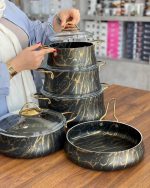 سرویس قابلمه 9 پارچه گرانیتی ماربل  محصول paçi ترکیه سری GAMEO - تصویر 9